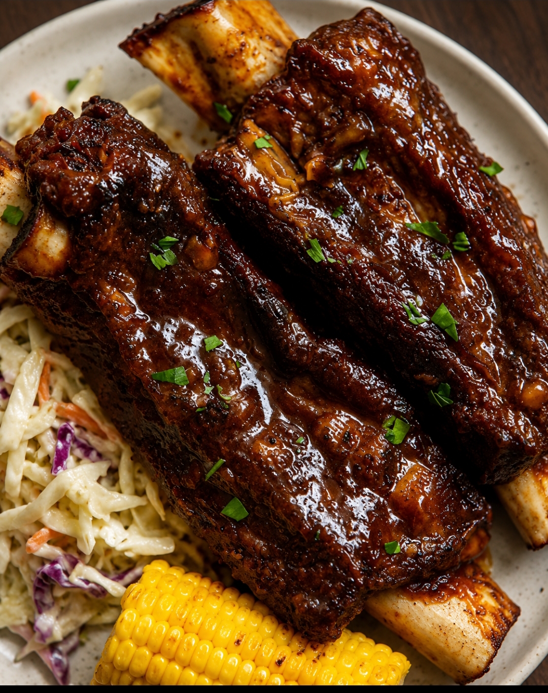 Charcoal-grilled beef ribs