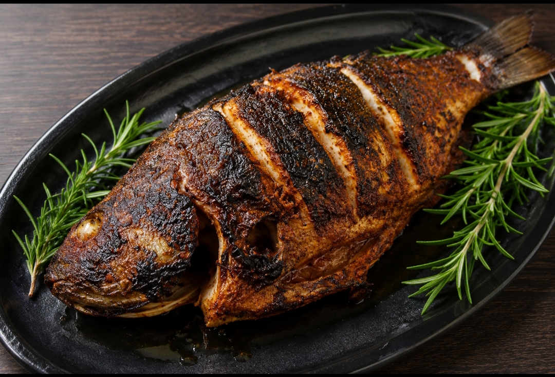 Grilled tilapia fish