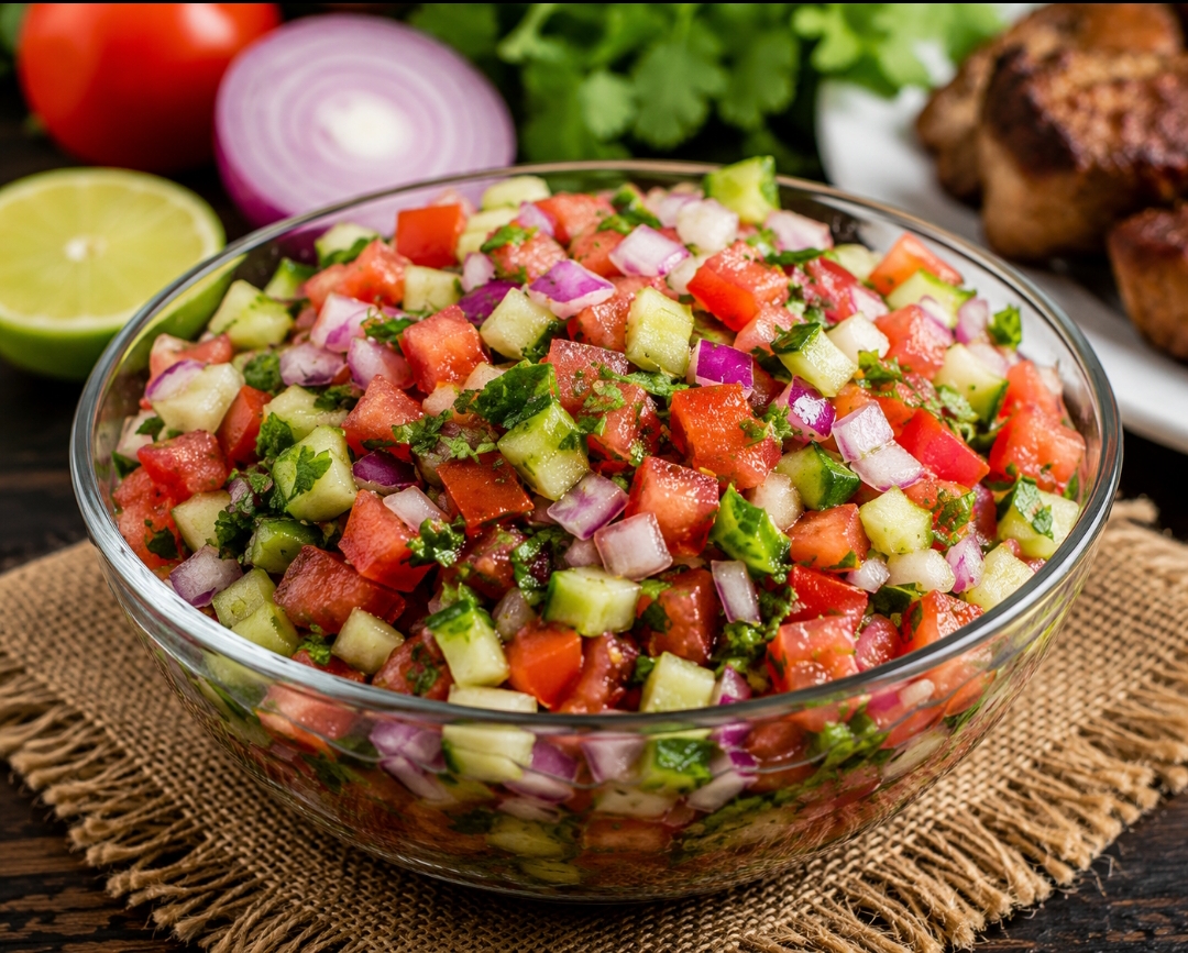 Fresh kachumbari salad